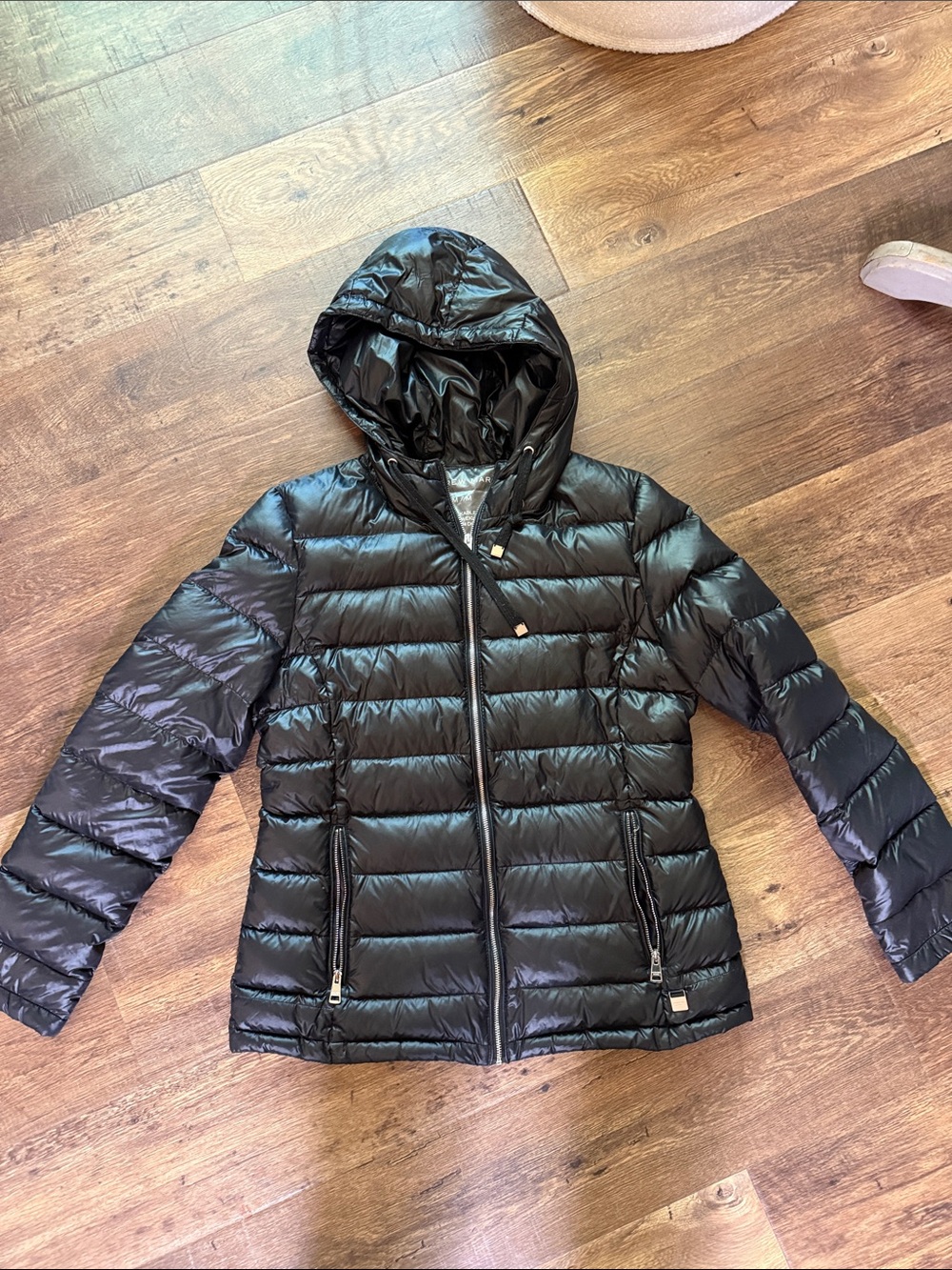 Andrew Marc Black Packable Lightweight Down Puffer Jacket